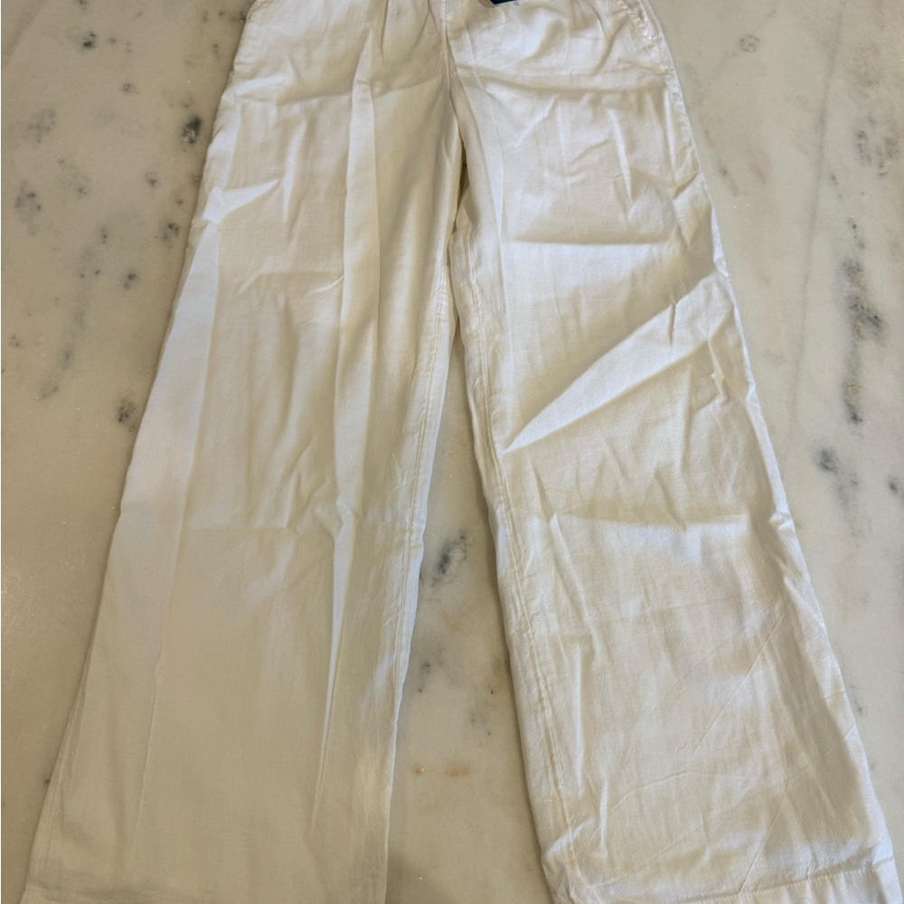 White Wide-Leg Pants
